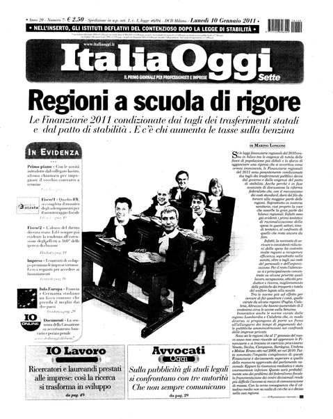 Italia oggi : quotidiano di economia finanza e politica